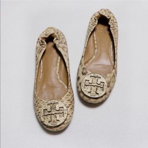 Authentic Tory Burch snakeskin flats